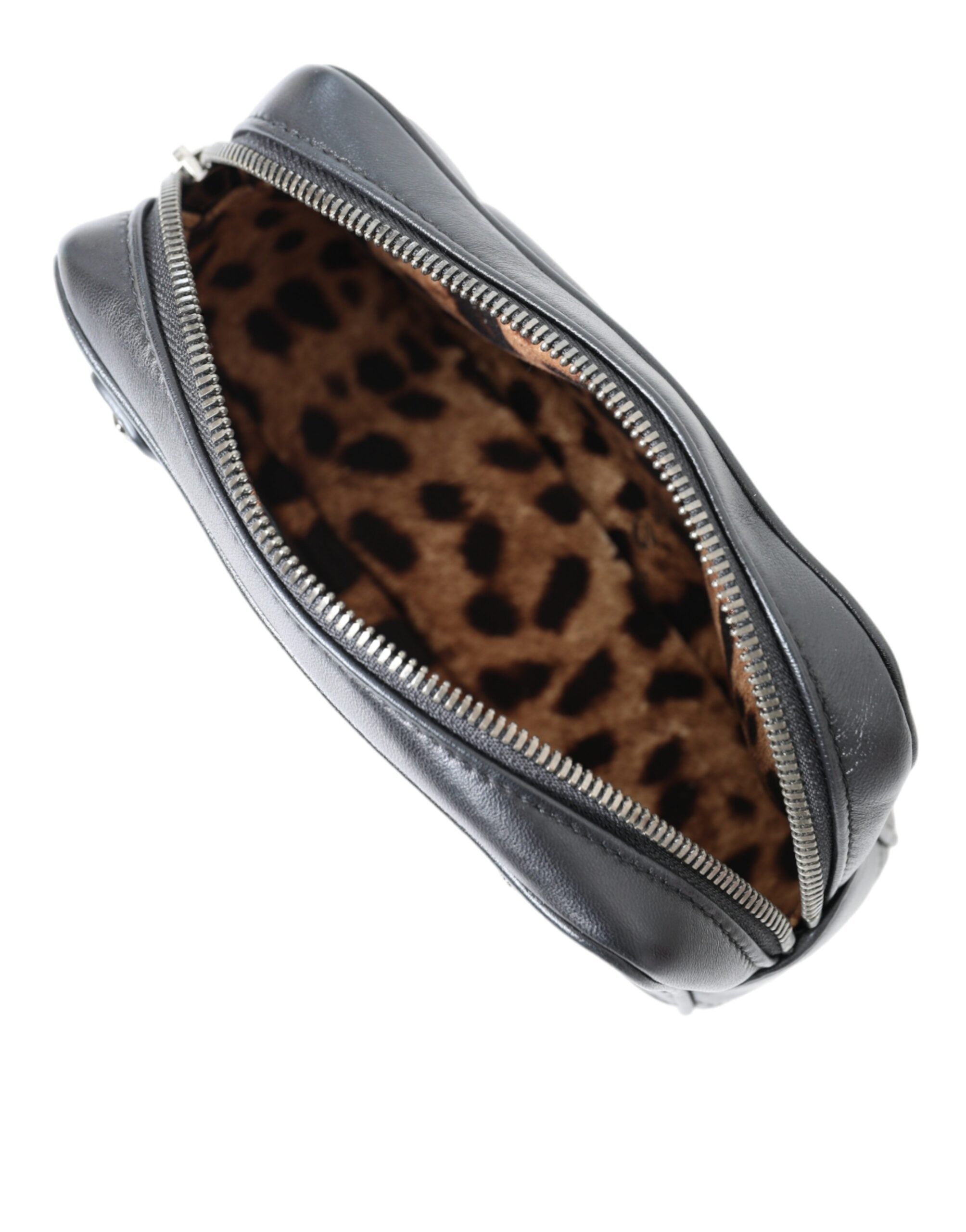 Dolce & Gabbana Black Leather Marsupio Quilted Love Belt Fanny Pack Bag
